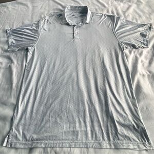 Onward‎ Reserve Mens XL Performance Polo Shirt Blue White Geometric Stretch Golf